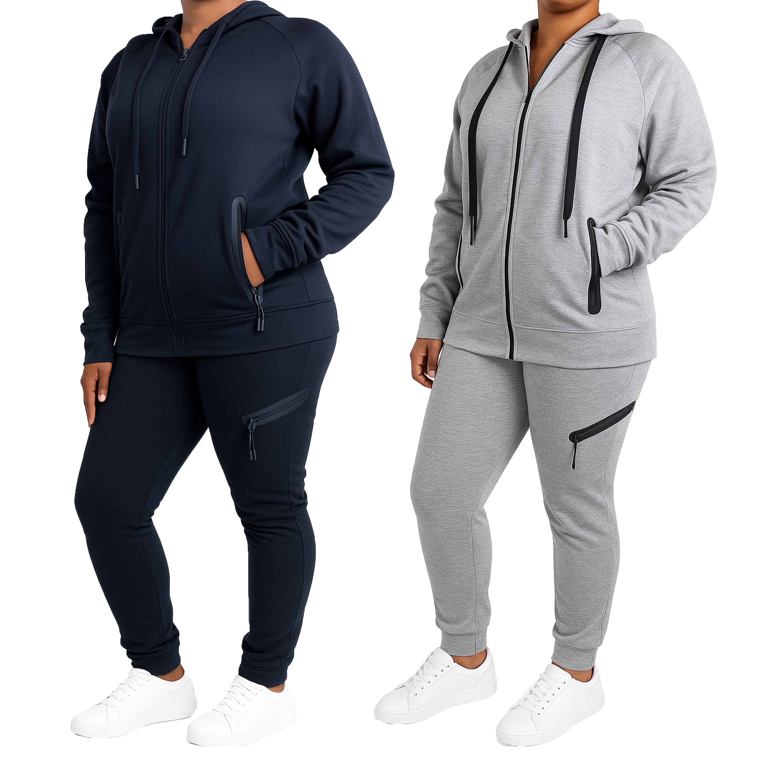 Women's Tech Fleece Hoodie & Jogger Set - Gallery 30