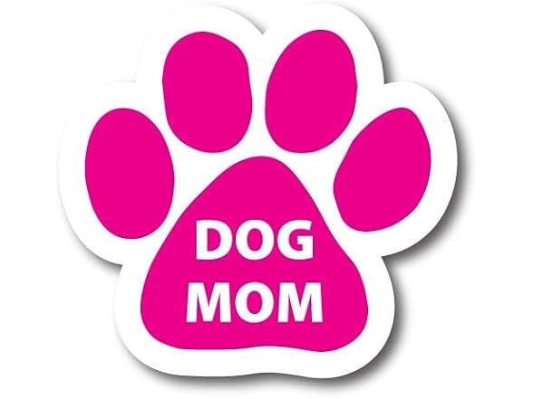 Magnet Me Up: Dog Mom Pink Pawprint Magnet De