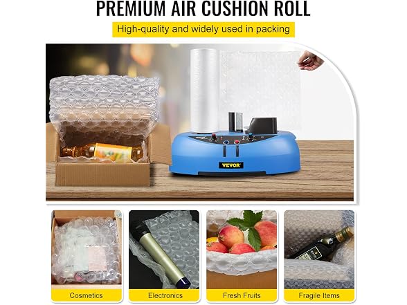 Air Cushion Film, 984Ft Length Air Pillow Bubble
