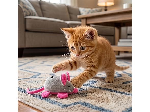 SPOT Rattle Clatter Mouse Catnip Cat Toy, Plu