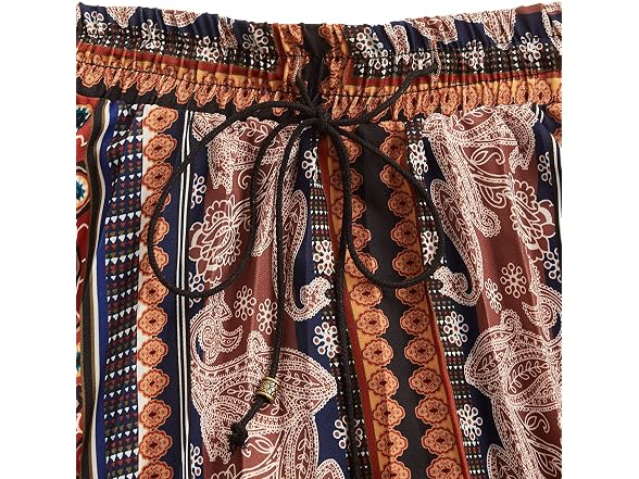 Floerns Women (XS) Boho Elastic Waist Scarf Skirt