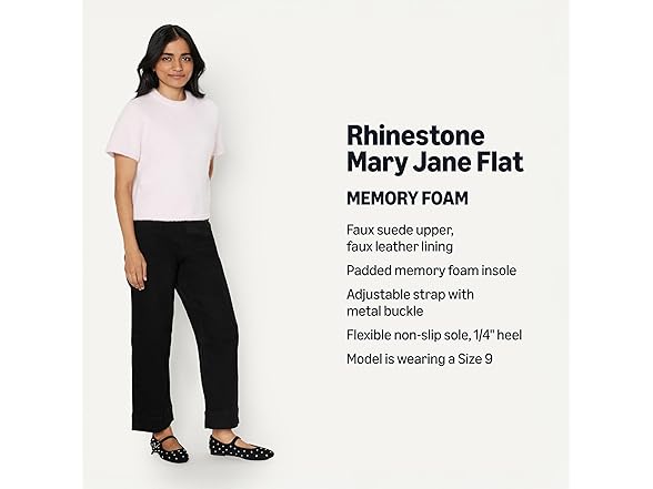 Amazon Essentials Women's Mary Jane Ballet Flat