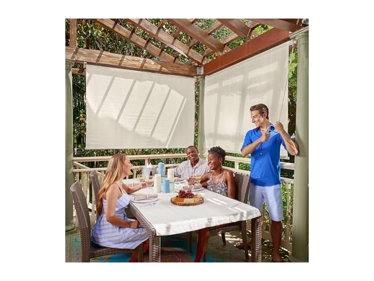 Coolaroo Outdoor Roller Shade with Wand - 95% UV
