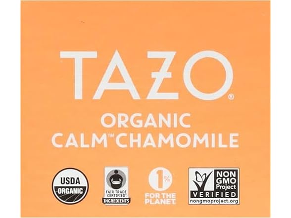 16CT TAZO Calm Chamomile Herbal Tea, Caffeine Free