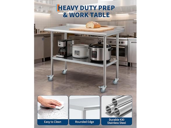 Stainless Steel Commercial Prep Table