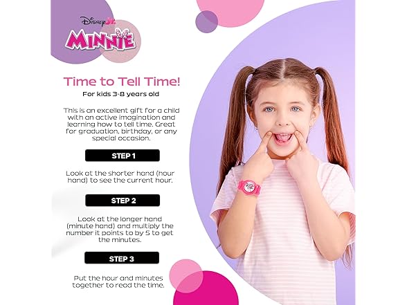 DISNEY Minnie Mouse Watch Kids 3-5