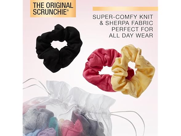 Scunci by Conair Comfy Knit & Sherpa Scrunchie 
