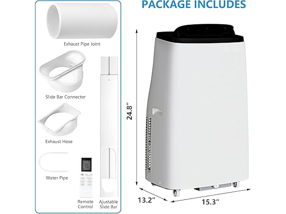Vossfamul 14000 BTU Room Portable Air Conditioner