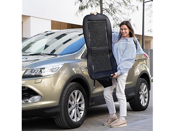 Zone Tech SE0098 Beaded Cooling Car Seat Cover Black