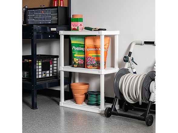 IRIS USA 3-Tier Light Duty Plastic Shelving
