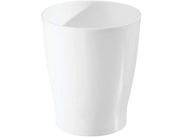 iDesign Small Round Plastic Bathroom Tra