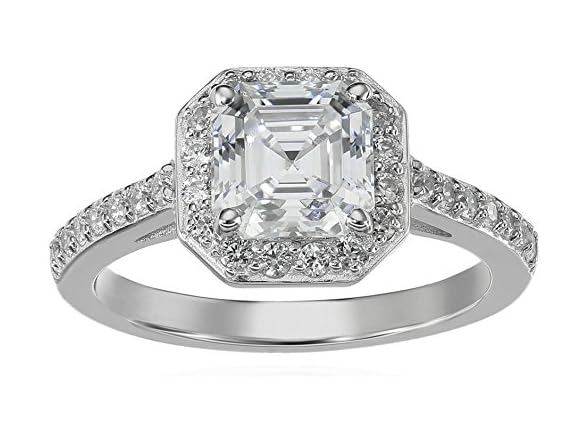 Amazon Essentials Ring Halo Sterling