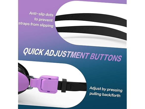 VegoVia Purple/Black Adult Swim Goggles