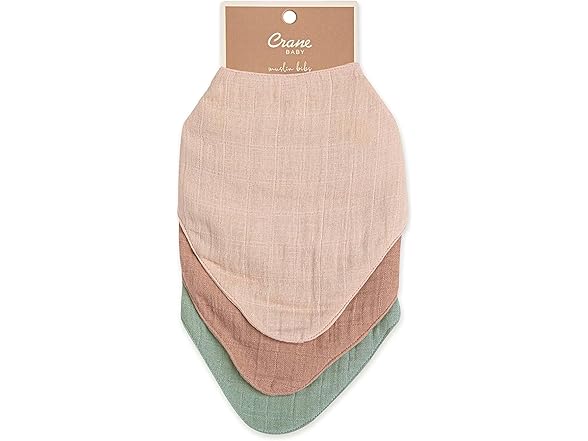 Crane Baby Soft Muslin Baby Bib Set