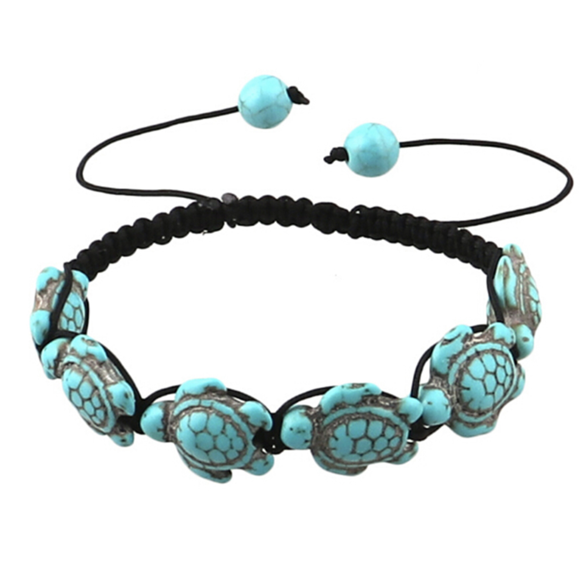 Adjustable Turquoise Turtle Bracelet - Gallery 8