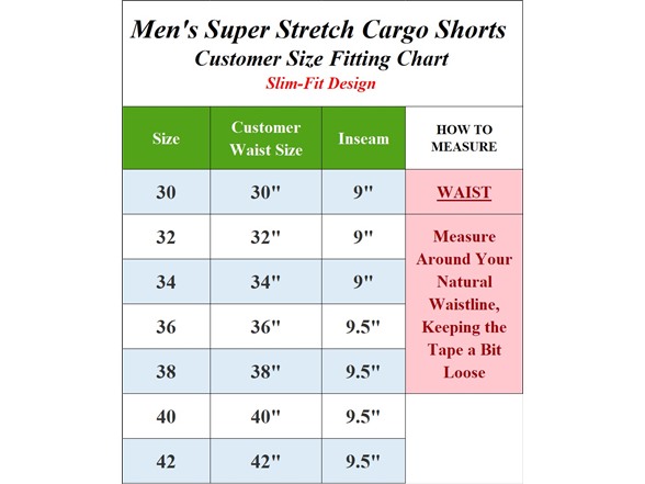 3Pk Mens Super Stretch Cargo Shorts