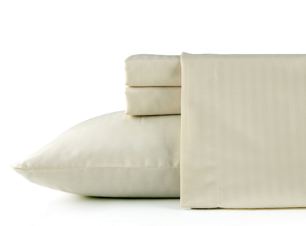 Bibb Home 1500 Series Damask Stripe 4 Piece Sheet Set - Gallery 15