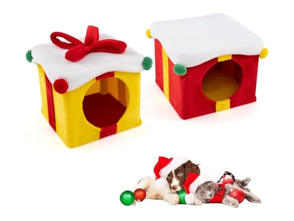 PETSITE Christmas Gift-Shaped Cat House