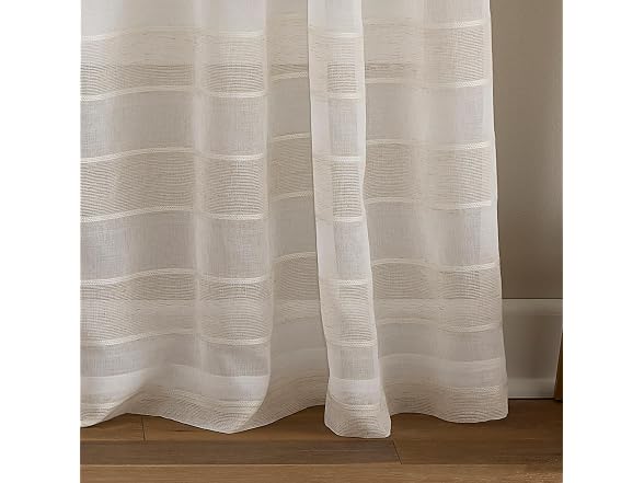 Curtainworks Striped Sheer Curtains, 50" x 84", 2 Panel
