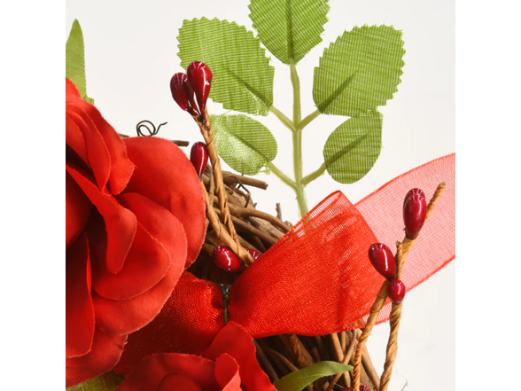 Valentine's Floral Heart Rose Wreath
