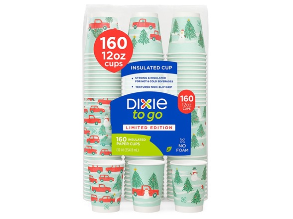 160ct Holiday Winter Insulated Coffee Cups