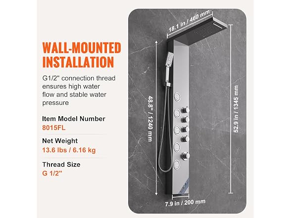 VEVOR Shower Panel System, 4 Shower