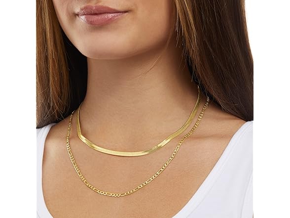 Amazon Essentials 14K Gold Plated Double Chain