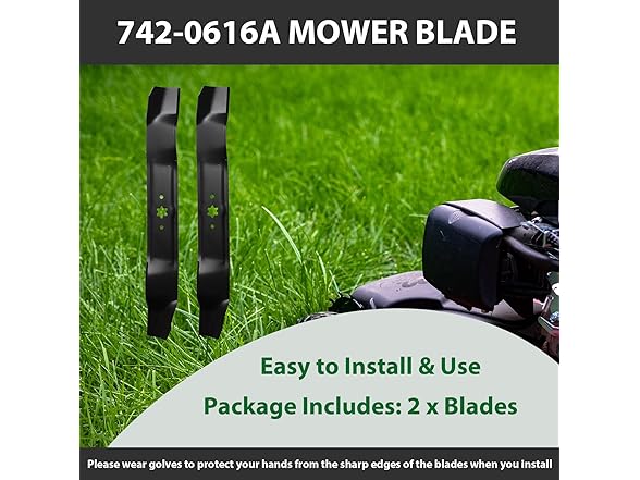 ZALANA 42" Lawn Mower Blades, 2-Pack