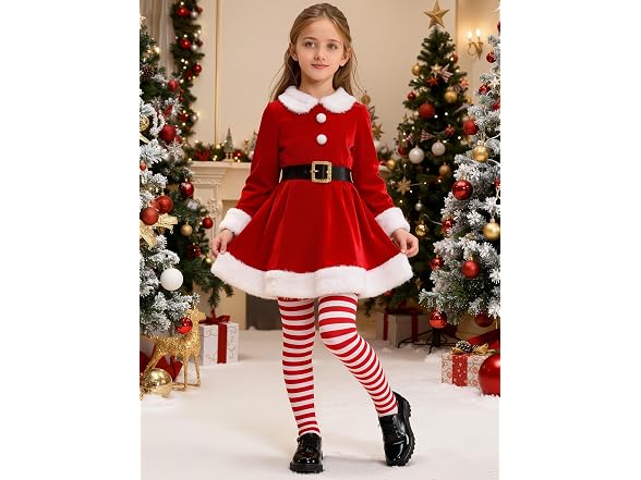 SOMSOC Kids (OS) 3-Piece Christmas Candy Cane Stri