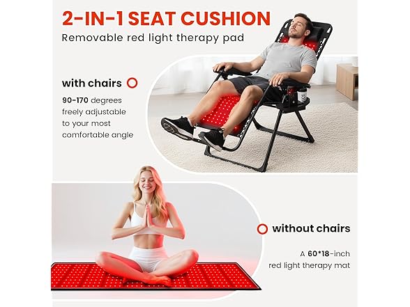 Red Light Therapy Mat w/ Lounge Chair