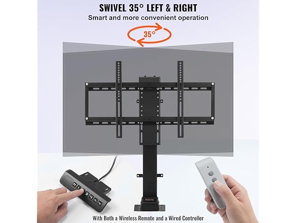 Motorized TV Lift with Swivel, Adjustable Height