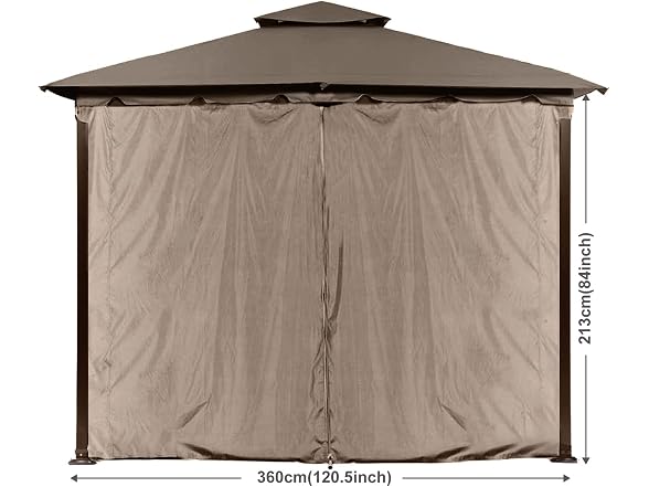 ABCCANOPY Gazebo Replacement Privacy Curtain 10' x 10'