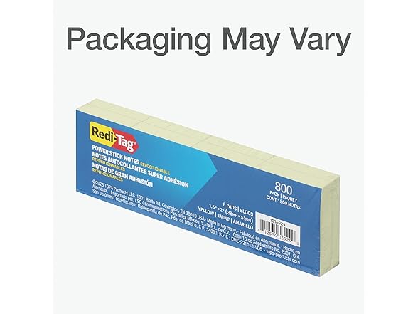 Redi-Tag Power Stick Notes, Mini Sticky Notepads