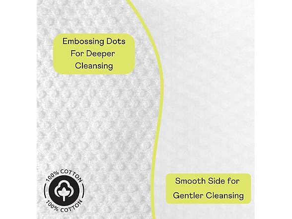 Swisspers Premium 100% Cotton Dry Facial Wipes 40 Count