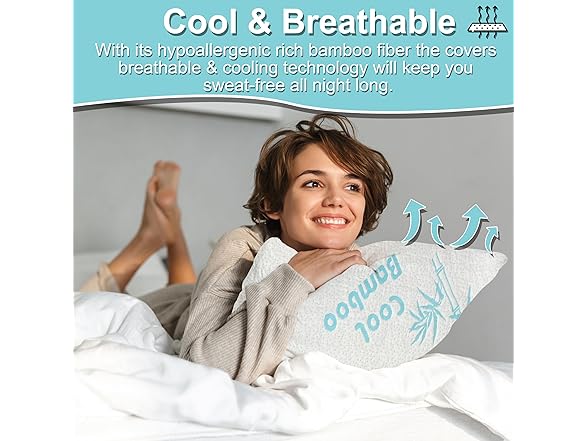 Kova Harper Cooling King Rayon of Bamboo Pillow