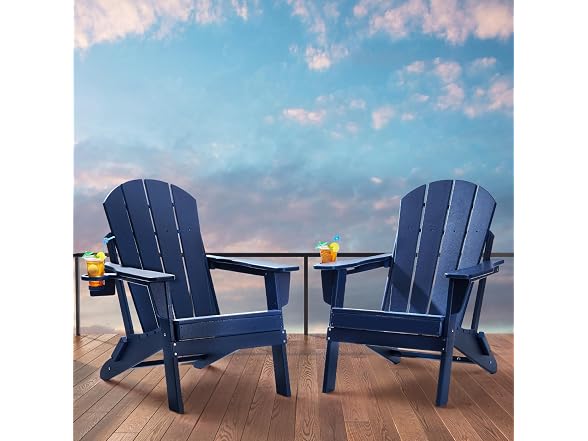 Adirondack Chair Plastic, Set of 2 All-Weather