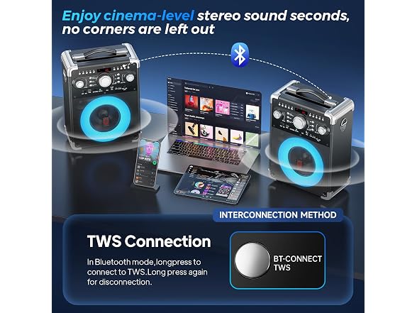 HWWR Bluetooth Karaoke Machine
