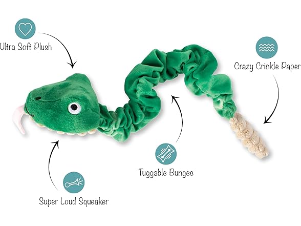 Hisses & Kisses Plush Dog Toy
