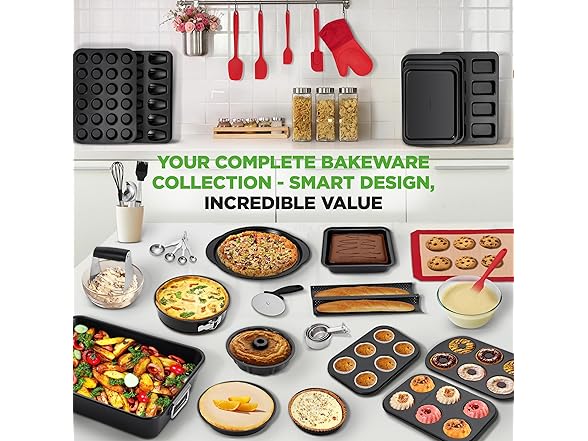 NutriChef 42-Piece Ultimate Nonstick Bakeware Set