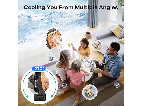 BAIWU Portable Misting Fan with Light