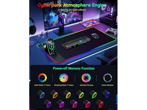 abc.mat Wireless Charging Mouse Pad