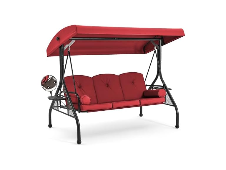 HOMREST BC1159225060003 Patio Swing with Canopy