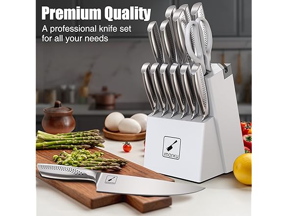 imarku15 PCS Kitchen Knife Set