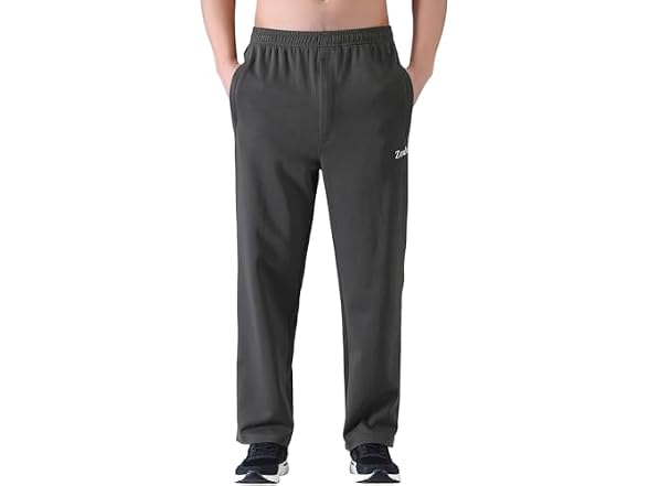 Zoulee Men's Open-Bottom Cotton Track