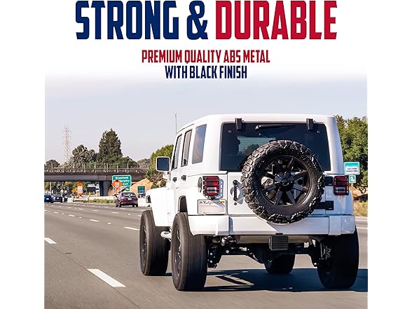 Zone Tech GA0084 USA American Flag Hitch Cover Black