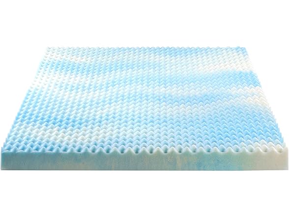 ZINUS 4" Swirl Gel Cooling Memory Foam Mattress Topper