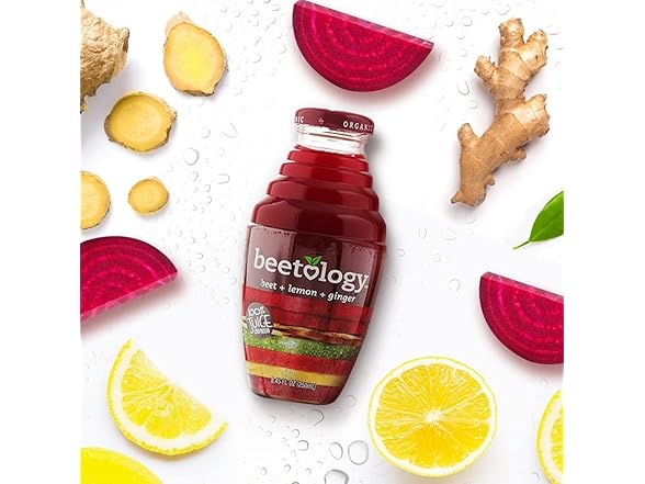 6PK Beetology Organic Beet, Lemon and Ginger Juice