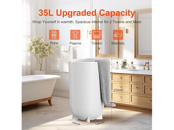 Towel Warmer, for Bath with Aroma Tray, 35L