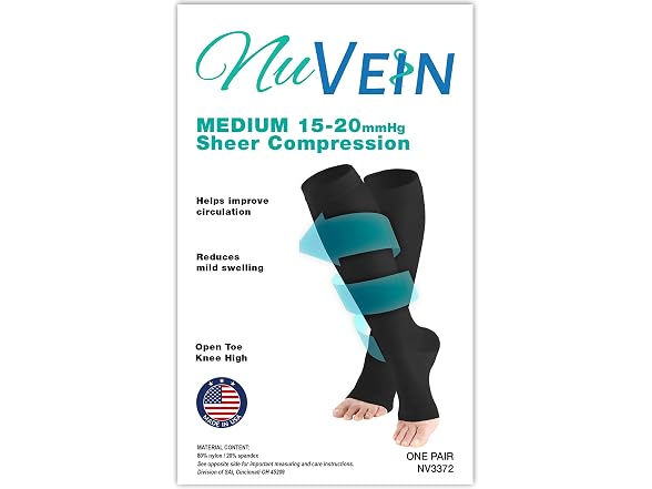 NuVein Compression Stockings 15 20mmHg XL