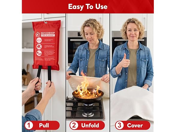Mondoshop 4-Pack Emergency Fire Blanket